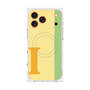 プレミアムスクエアケース with MagSafe［ オリジナル - initial color line - I yellow ］