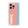 プレミアムスクエアケース with MagSafe［ オリジナル - initial color line - J pink ］