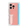 プレミアムスクエアケース with MagSafe［ オリジナル - initial color line - J pink ］