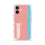 プレミアムスクエアケース with MagSafe［ オリジナル - initial color line - J pink ］