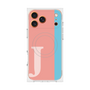 プレミアムスクエアケース with MagSafe［ オリジナル - initial color line - J pink ］