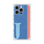 プレミアムスクエアケース with MagSafe［ オリジナル - initial color line - J blue ］