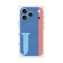 プレミアムスクエアケース with MagSafe［ オリジナル - initial color line - J blue ］
