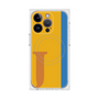 プレミアムスクエアケース with MagSafe［ オリジナル - initial color line - J orange ］