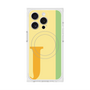 プレミアムスクエアケース with MagSafe［ オリジナル - initial color line - J yellow ］