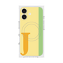 プレミアムスクエアケース with MagSafe［ オリジナル - initial color line - J yellow ］