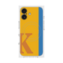 プレミアムスクエアケース with MagSafe［ オリジナル - initial color line - K orange ］