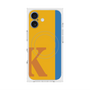 プレミアムスクエアケース with MagSafe［ オリジナル - initial color line - K orange ］