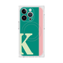 プレミアムスクエアケース with MagSafe［ オリジナル - initial color line - K green ］