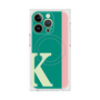 プレミアムスクエアケース with MagSafe［ オリジナル - initial color line - K green ］