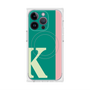 プレミアムスクエアケース with MagSafe［ オリジナル - initial color line - K green ］