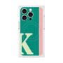 プレミアムスクエアケース with MagSafe［ オリジナル - initial color line - K green ］