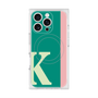 プレミアムスクエアケース with MagSafe［ オリジナル - initial color line - K green ］