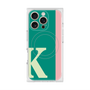 プレミアムスクエアケース with MagSafe［ オリジナル - initial color line - K green ］