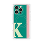 プレミアムスクエアケース with MagSafe［ オリジナル - initial color line - K green ］