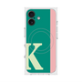 プレミアムスクエアケース with MagSafe［ オリジナル - initial color line - K green ］