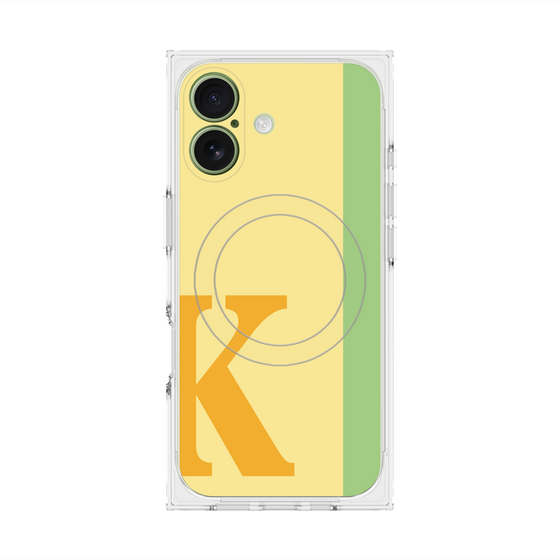 プレミアムスクエアケース with MagSafe［ オリジナル - initial color line - K yellow ］