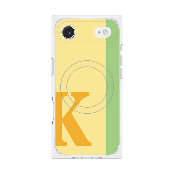 プレミアムスクエアケース with MagSafe［ オリジナル - initial color line - K yellow ］