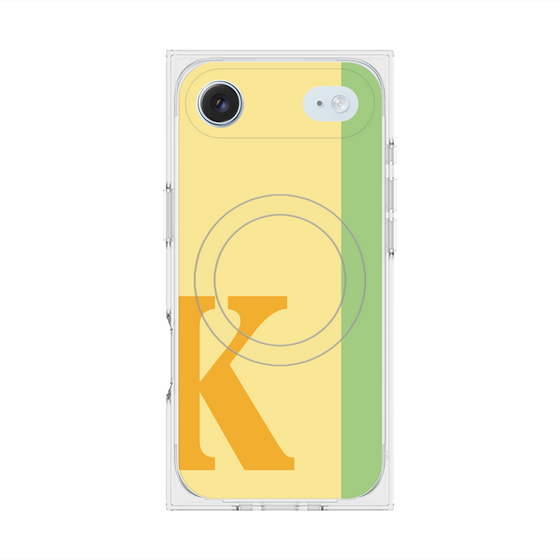 プレミアムスクエアケース with MagSafe［ オリジナル - initial color line - K yellow ］