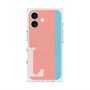 プレミアムスクエアケース with MagSafe［ オリジナル - initial color line - L pink ］