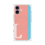 プレミアムスクエアケース with MagSafe［ オリジナル - initial color line - L pink ］