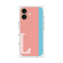 プレミアムスクエアケース with MagSafe［ オリジナル - initial color line - L pink ］