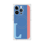 プレミアムスクエアケース with MagSafe［ オリジナル - initial color line - L blue ］