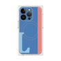 プレミアムスクエアケース with MagSafe［ オリジナル - initial color line - L blue ］