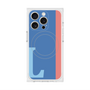 プレミアムスクエアケース with MagSafe［ オリジナル - initial color line - L blue ］