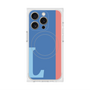 プレミアムスクエアケース with MagSafe［ オリジナル - initial color line - L blue ］