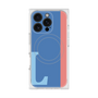 プレミアムスクエアケース with MagSafe［ オリジナル - initial color line - L blue ］