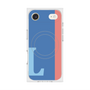プレミアムスクエアケース with MagSafe［ オリジナル - initial color line - L blue ］