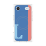プレミアムスクエアケース with MagSafe［ オリジナル - initial color line - L blue ］