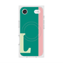 プレミアムスクエアケース with MagSafe［ オリジナル - initial color line - L green ］