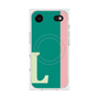 プレミアムスクエアケース with MagSafe［ オリジナル - initial color line - L green ］