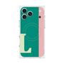 プレミアムスクエアケース with MagSafe［ オリジナル - initial color line - L green ］