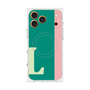 プレミアムスクエアケース with MagSafe［ オリジナル - initial color line - L green ］