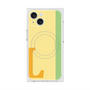 プレミアムスクエアケース with MagSafe［ オリジナル - initial color line - L yellow ］