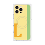 プレミアムスクエアケース with MagSafe［ オリジナル - initial color line - L yellow ］