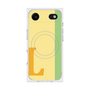 プレミアムスクエアケース with MagSafe［ オリジナル - initial color line - L yellow ］