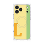 プレミアムスクエアケース with MagSafe［ オリジナル - initial color line - L yellow ］