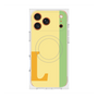 プレミアムスクエアケース with MagSafe［ オリジナル - initial color line - L yellow ］