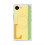 プレミアムスクエアケース with MagSafe［ オリジナル - initial color line - L yellow ］