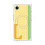 プレミアムスクエアケース with MagSafe［ オリジナル - initial color line - L yellow ］