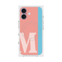 プレミアムスクエアケース with MagSafe［ オリジナル - initial color line - M pink ］