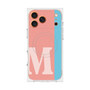 プレミアムスクエアケース with MagSafe［ オリジナル - initial color line - M pink ］