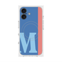 プレミアムスクエアケース with MagSafe［ オリジナル - initial color line - M blue ］