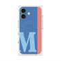 プレミアムスクエアケース with MagSafe［ オリジナル - initial color line - M blue ］