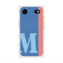 プレミアムスクエアケース with MagSafe［ オリジナル - initial color line - M blue ］
