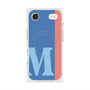 プレミアムスクエアケース with MagSafe［ オリジナル - initial color line - M blue ］